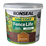 Ronseal RSLOCFLHG5L One Coat Fence Life, Harvest Gold, 5 Litre