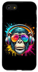 iPhone SE (2020) / 7 / 8 Colorful Cool Monkey Graffiti Headphones Art Case