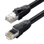 Ethernet-kaapeli RJ45 Cat 8 T568B 2m, musta