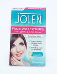 Jolen Face 16 Wax Strips Sensitive Skin Long Lasting Results Up-to 4 Weeks