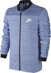 Nike Advance 15 Tech Knit Zipped Bomber Jacket Blue Black Size Medium 837008-450