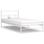 Maisonchic - Lit adulte-90 x 200 cm, Cadre de lit, Lit Simple blanc Métal JKF361816