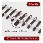 2.5m - 5" True Scale Display Track Kit - Screw Fit - PNR-10F - PNP Railways