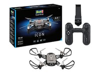 Revell Control- Drone télécommandé avec Retour Smartphone avec Camera HD Icon à Batterie, 23825, Noir, 18 cm