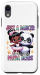 Coque pour iPhone XR Just a Dancer Who Loves Panda Bears Ballerine Noir