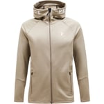 Peak Performance Rider Full Zip Hoodie Herre - Beige - str. S