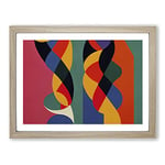 The Awesome Modern Abstract Art H1022 Framed Print for Living Room Bedroom Home Office Décor, Wall Art Picture Ready to Hang, Oak A4 Frame (34 x 25 cm)