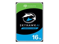 Seagate Skyhawk Ai St16000ve002 - Hårddisk - 16 Tb - Intern - 3,5" - Sata 6 Gb/S - Buffert: 256 Mb - Med 3 Års Seagate Rescue Data Recovery