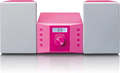 Mc-013 Pink Chaîne Stéréo Avec Radio Fm Et Lecteur Cd - Rose Et Gris