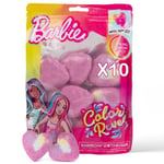 Barbie Bombe de Bain Fille - Coffret Boule de Bain Enfant - 10 Boules de Bain Effervescentes - Rose