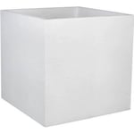 Jardinière carrée Graphit 49,5 x 49,5 x 49,5 cm - 57 L - Blanc cérusé - Eda