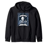 A Christmas Carol Book Cover With Ebeneezer Scrooge Zip Hoodie