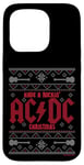 Coque pour iPhone 15 Pro AC/DC Have A Rockin' Christmas Rouge et Gris