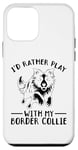 Coque pour iPhone 12 mini Border Collie Puppy - Je préfère jouer avec mon Border Collie