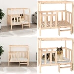 Lit pour chien 105,5x83,5x100 cm Bois de pin solide - lit pour chien - lits pour chien - Home & Living - Brun