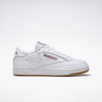 Reebok Club C 85 Shoes Men Cloud White / Classic Burgundy Lee 3