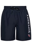 Superdry Men's Code APPLQUE 19INCH Swim Short W2, Deep Navy, Small