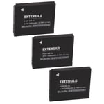 3 Batteries pour Canon PowerShot SX700 HS SX710 HS 1000mAh 3,7V