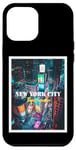 Coque pour iPhone 12 Pro Max Cool New York City Times Square Skyline Illustration Graphic