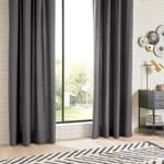 Lot de 2 rideaux d'ameublement "Anjali" en Coton 135 x 240 cm Atmosphera - Anthracite