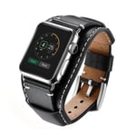 Brett Läderarmband Apple Watch 45mm Series 9 svart