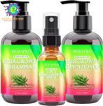 Hair Growth Shampoo and Conditioner Sets W/6 in 1 Heat Protectant Spray,Rosemar