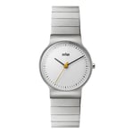 Braun Ladies BN0211 Classic Slim Watch with White Dial and Silver Stainless Steel Bracelet