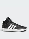 adidas Hoops 3.0 Mid Lifestyle Basketball Classic Vintage Shoes - Black, Black, Size 9.5, Men