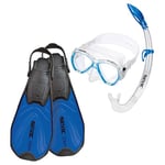 Seac Seac Set Zoom Kit snorkeling pour enfant avec palmes, masque et tuba bleu 36-38