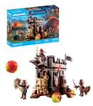 Playmobil 71643 Char de Combat avec Canon à feu - Novelmore - avec Trois Chevaliers Burnham Raiders - Comprenant Divers Accessoires pour des batailles palpitantes - Dès 4 Ans