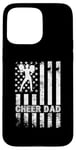 iPhone 15 Pro Max Cheer Dad Cheerleading American Flag Fathers Day Cheerleader Case