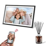 Coffret Cadeau : Cadre Photo Connecté 15.6" Wi-Fi Agfa Photo & Bouquet Parfumé Maison Berger - Olympe Rose Ambré - Noir