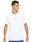 Nike Men Dri-Fit Training T-Shirt - White/Light Photo Blue, X-Large