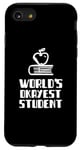 Coque pour iPhone SE (2020) / 7 / 8 Étudiant le plus cool du monde, jeu de mots, paresseux, stupide, université