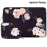 (15 15,6 16 tuuman Apricot Peony)Uusi kannettavan tietokoneen suojakotelo MacBookille HP Dell Lenovo Acer kannettavan tietokoneen laukku kantolaukku 13 14 15,4 15,6 tuuman kannettavan tietokoneen kansi miehille, naisille, tietokoneille