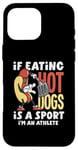 Coque pour iPhone 16 Pro Max Si manger des hot dogs est un sport, je suis un athlète, un hot dog amusant