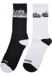 Urban Classics Major City 089 Socks 2-Pack (black/white,47-50)