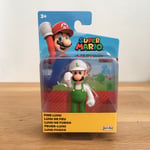 Super Mario World of Nintendo 2.5” Inch Figure Toy Standing Fire Luigi JAKKS