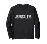 Jerusalem Vintage City Design Travel Destination Long Sleeve T-Shirt