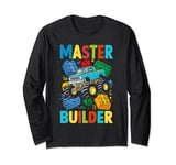 Master Builder Building Blocks Bricks Monster Truck Long Sleeve T-Shirt