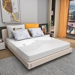 Mundialflex Matelas 90x190 Haut de 25 cm, en Memory Foam, déhoussable, fabriqué en Italie, régulateur de température 37System.