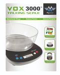 My Weigh VOX3000 Talking Kitchen Scales Visually Impaired Partial Sight 3kg x 1g