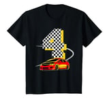 Youth I am 4 Years Old Racing Car Boys Kids Crew 4th Birthday Race T-Shirt