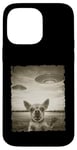 Coque pour iPhone 14 Pro Max Chihuahua Chien Selfie Vieux Téléphone Photo Drôle Observation OVNI