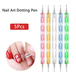 5Pcs Crystal Nail Paint Pen Dot Paint Nail Art Tool Set  Girls