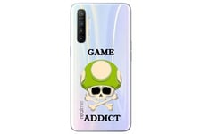 Coque4phone Coque et étui téléphone mobile realme 6 pro game over tete de mort geek transparente