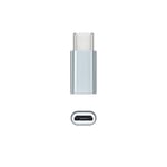 Nanocable 10.02.0011 - Adaptateur USB-C vers Micro USB, USB-C/M-M-Micro B/H, Aluminium, Gris