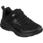 Skechers Boys Razor Grip MEMORY FOAM Trainers Junior - Black Rubber - Size UK 12 Kids