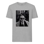 T-Shirt Homme Col Rond Jack Nicholson Acteur Cigarette Photo Noir Et Blanc Cinema