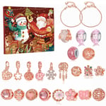 Julklapp Nedräkningskalender Advent diy armband blindbox roséguld presentask